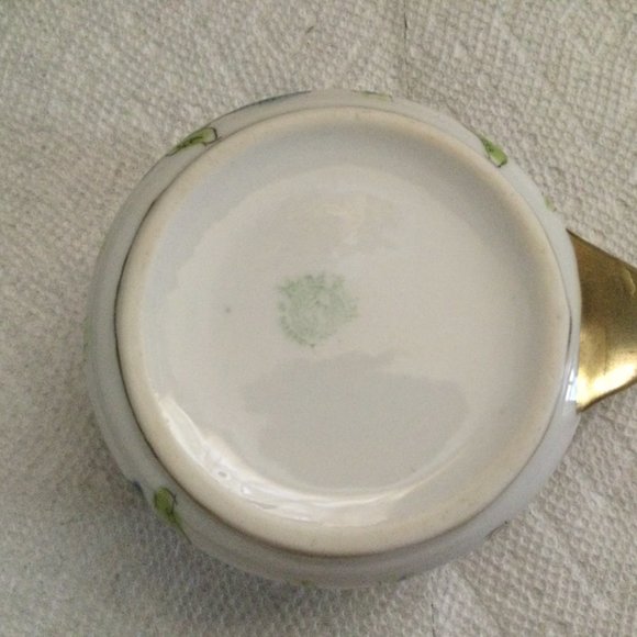 Vintage Handpainted Nippon small milk jar bird and flower design - Picture 4 of 5